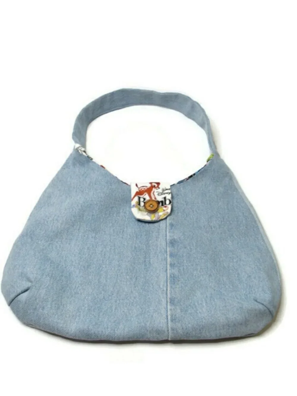 Disney Character Denim Jean Purse Bambi Dumbo Dalmatians Pinocchio Hand Made